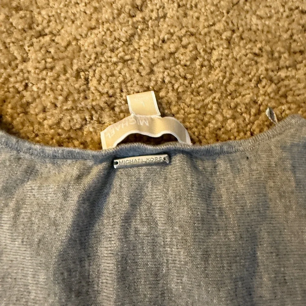 Michael Kors Heathered Long Sleeve Crewneck Sweater Top